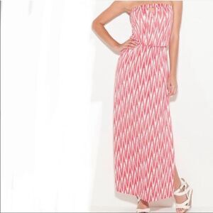 G by Guess Pink and White Maxi Dress
